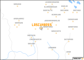 map of Las Cumbres