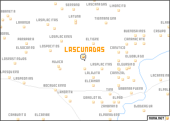 map of Las Cuñadas