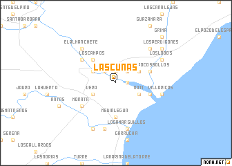 map of Las Cunas