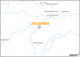 map of Las Curabas