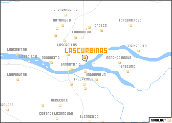 map of Las Curbinas