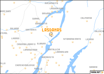 map of Las Damas