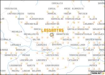 map of Las Dantas