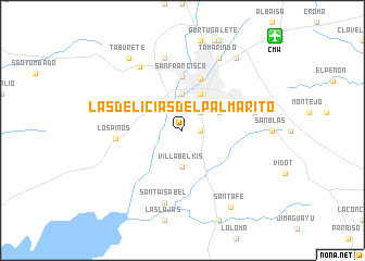 map of Las Delicias del Palmarito