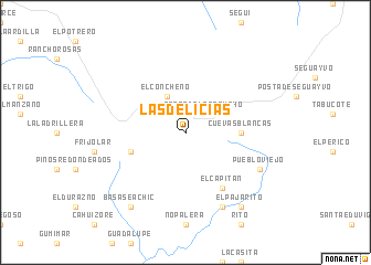 map of Las Delicias