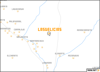 map of Las Delicias