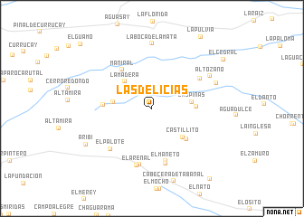 map of Las Delicias