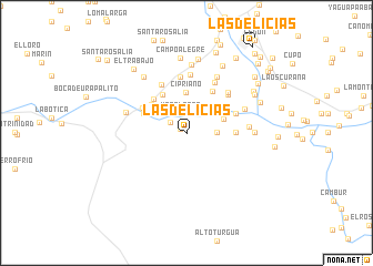 map of Las Delicias