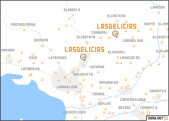 map of Las Delicias