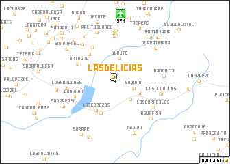 map of Las Delicias