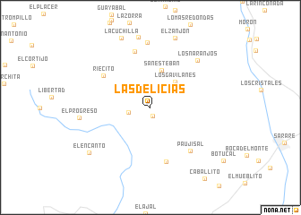 map of Las Delicias