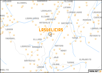 map of Las Delicias