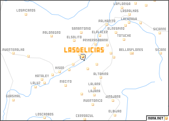 map of Las Delicias