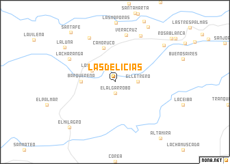 map of Las Delicias