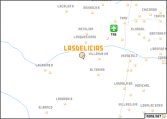 map of Las Delicias