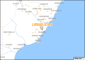 map of Las Delicias