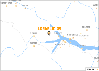 map of Las Delicias