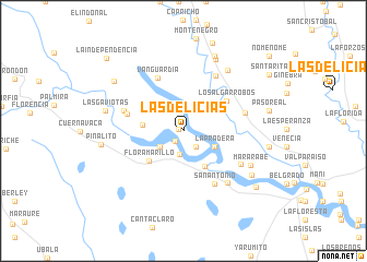 map of Las Delicias