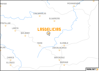 map of Las Delicias