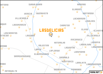 map of Las Delicias