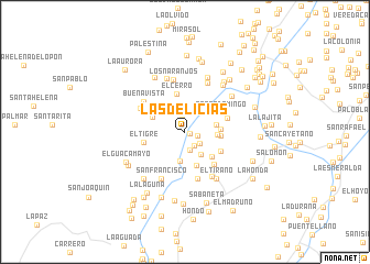 map of Las Delicias