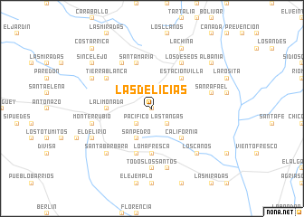 map of Las Delicias