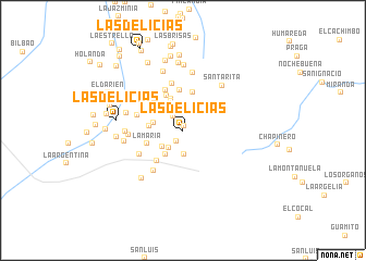 map of Las Delicias