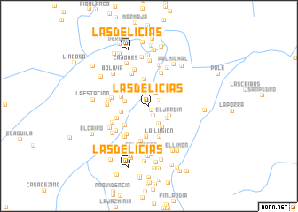 map of Las Delicias