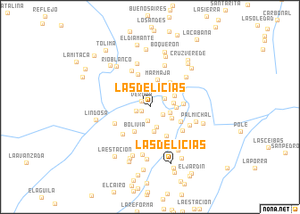 map of Las Delicias