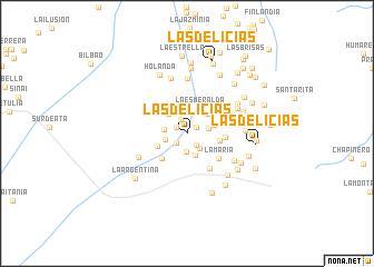 map of Las Delicias