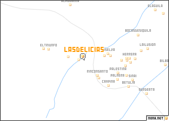 map of Las Delicias