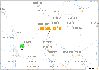 map of Las Delicias