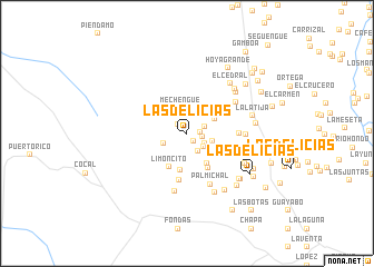 map of Las Delicias