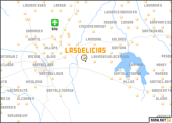 map of Las Delicias