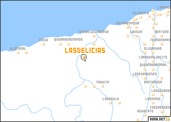 map of Las Delicias