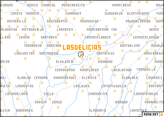 map of Las Delicias