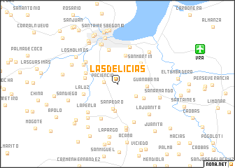 map of Las Delicias