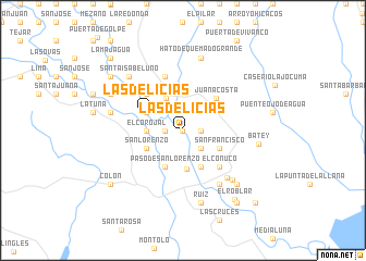 map of Las Delicias