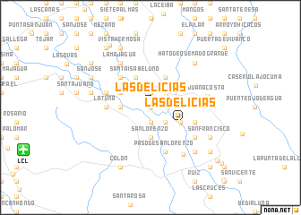 map of Las Delicias