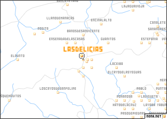 map of Las Delicias