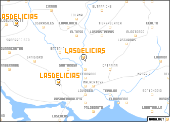 map of Las Delicias