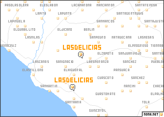 map of Las Delicias