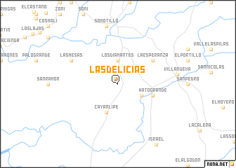 map of Las Delicias