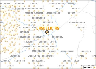 map of Las Delicias