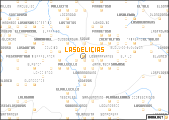 map of Las Delicias