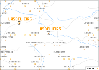 map of Las Delicias