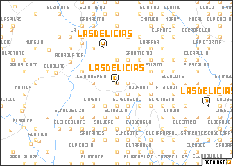 map of Las Delicias