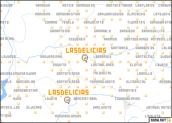 map of Las Delicias