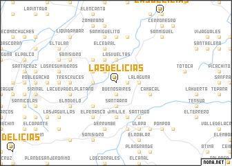 map of Las Delicias