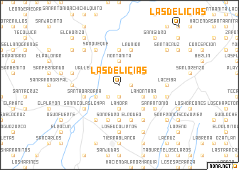 map of Las Delicias